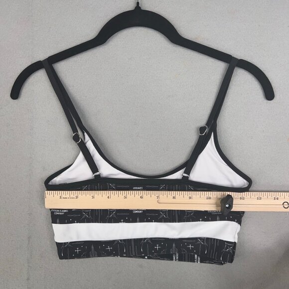 Dixxon Bikini Top Medium Black White Bandana Full Coverage Sport Lined Swim - Picture 9 of 11